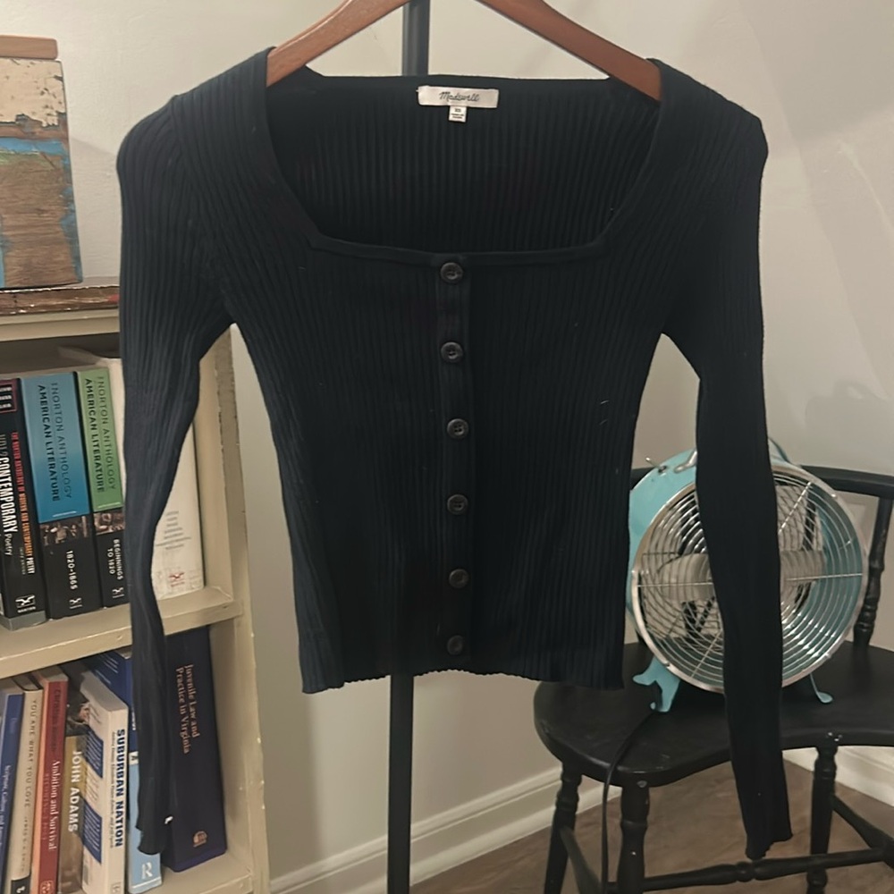 Madewell square neck sweater